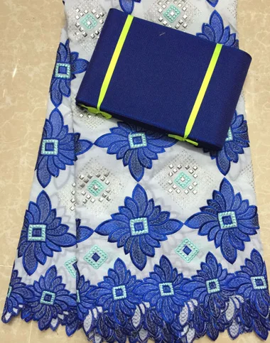 NAH003 Синий Бесплатная доставка! Высокое качество африканская швейцарская вуаль