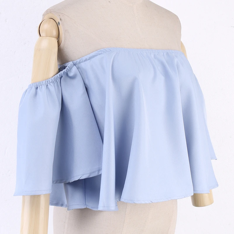 2017 новая летняя женская мода повседневная с коротким расклешенным рукавом