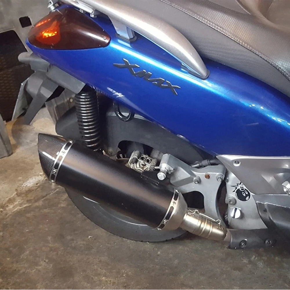 _ Выхлопная система мотоцикла полная трубка для Yamaha TMAX350 TMAX500 TMAX530 2008-2016 слипоны