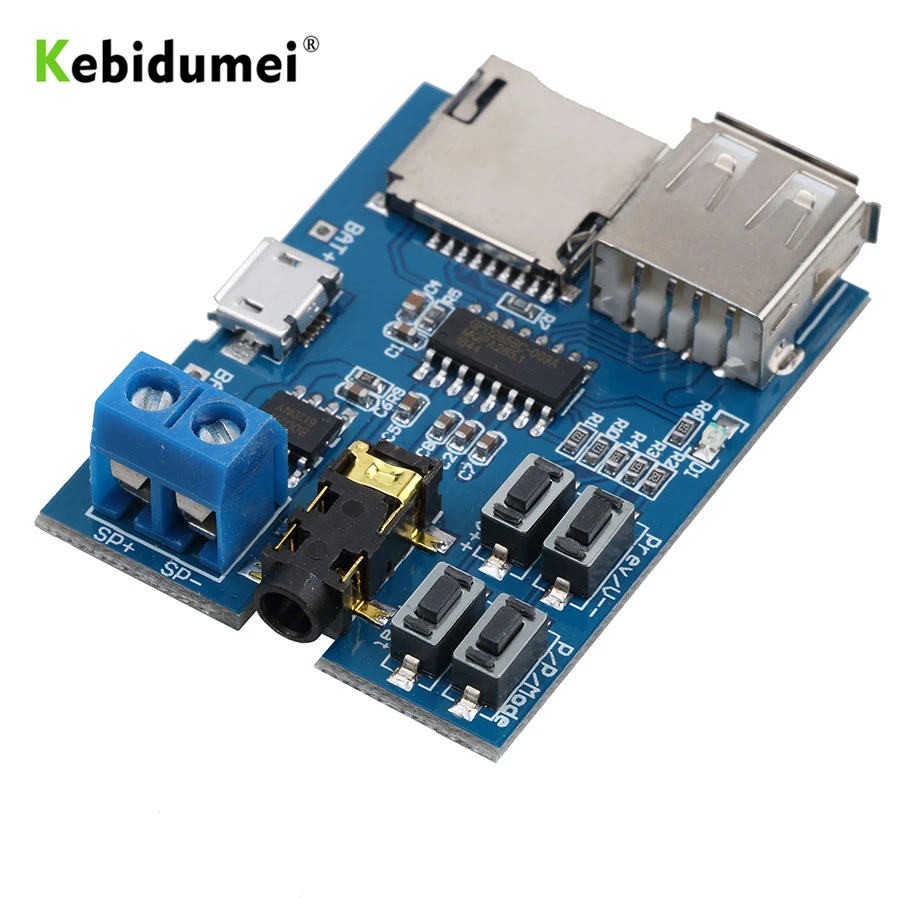 Kebidumei 3 7 5 В TF карта U диск MP3 Плата декодера с форматом модуль Расшифровка