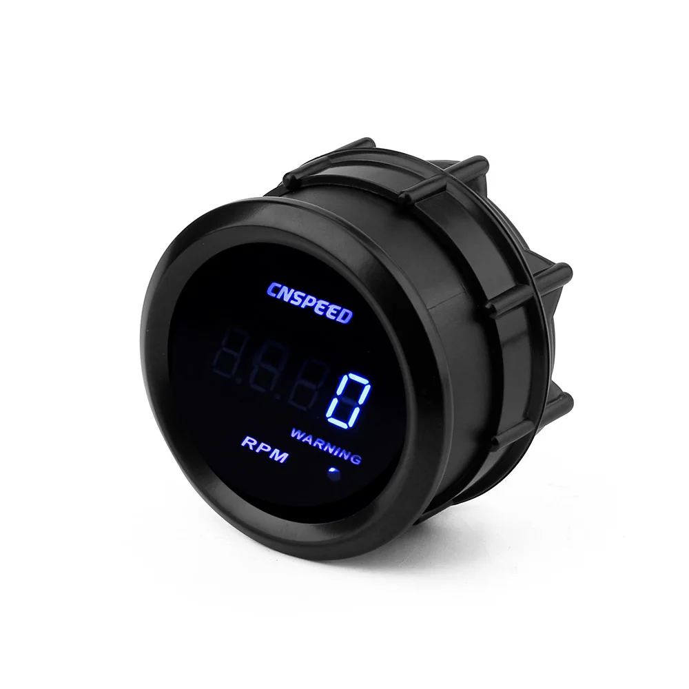 Цифровой Автомобильный Тахометр CNSPEED 2 &quot 52 мм 20 светодиодов 0 9999 об/мин/черный