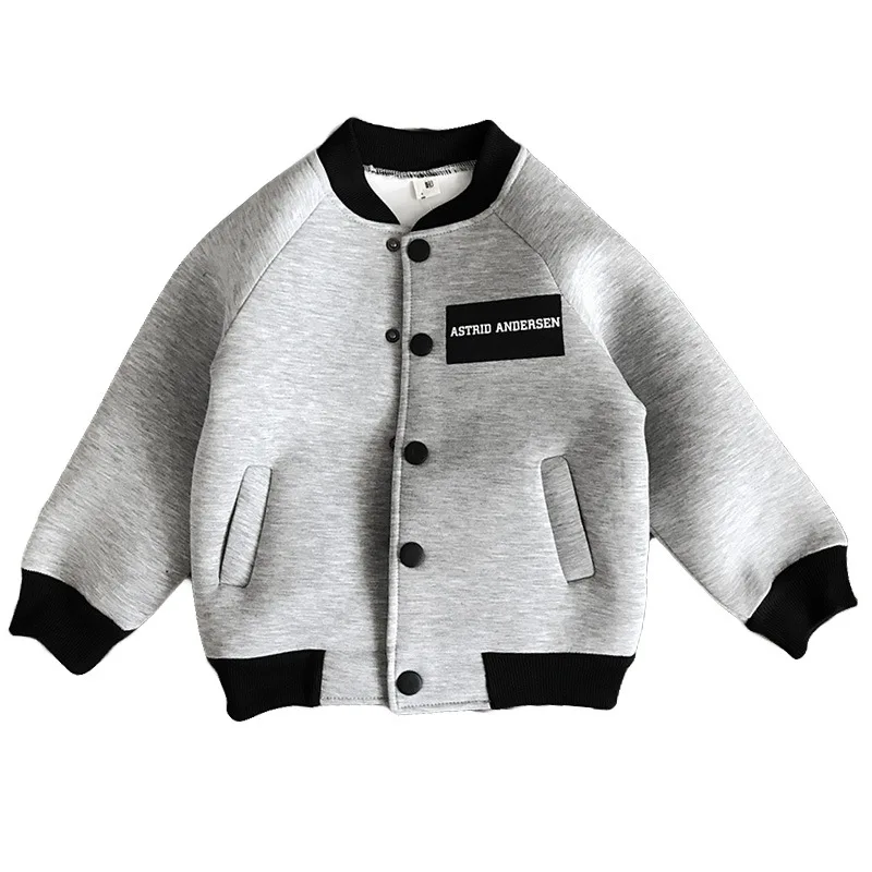 jacket Осенне-зимние комплекты одежды повседневная детская одежда из хлопка для мальчиков бейсбольная куртка для маленьких мальчиков+ толстовка с капюшоном+ штаны, комплекты одежды из 3 предметов - Цвет: jacket