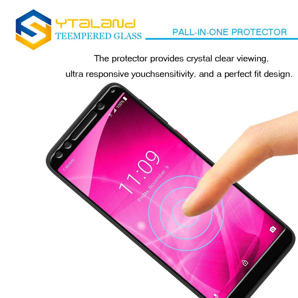 Полноразмерный экран Ytaland для Alcatel T Mobile REVVL 2 / Plus 2018 закаленное стекло Защитная