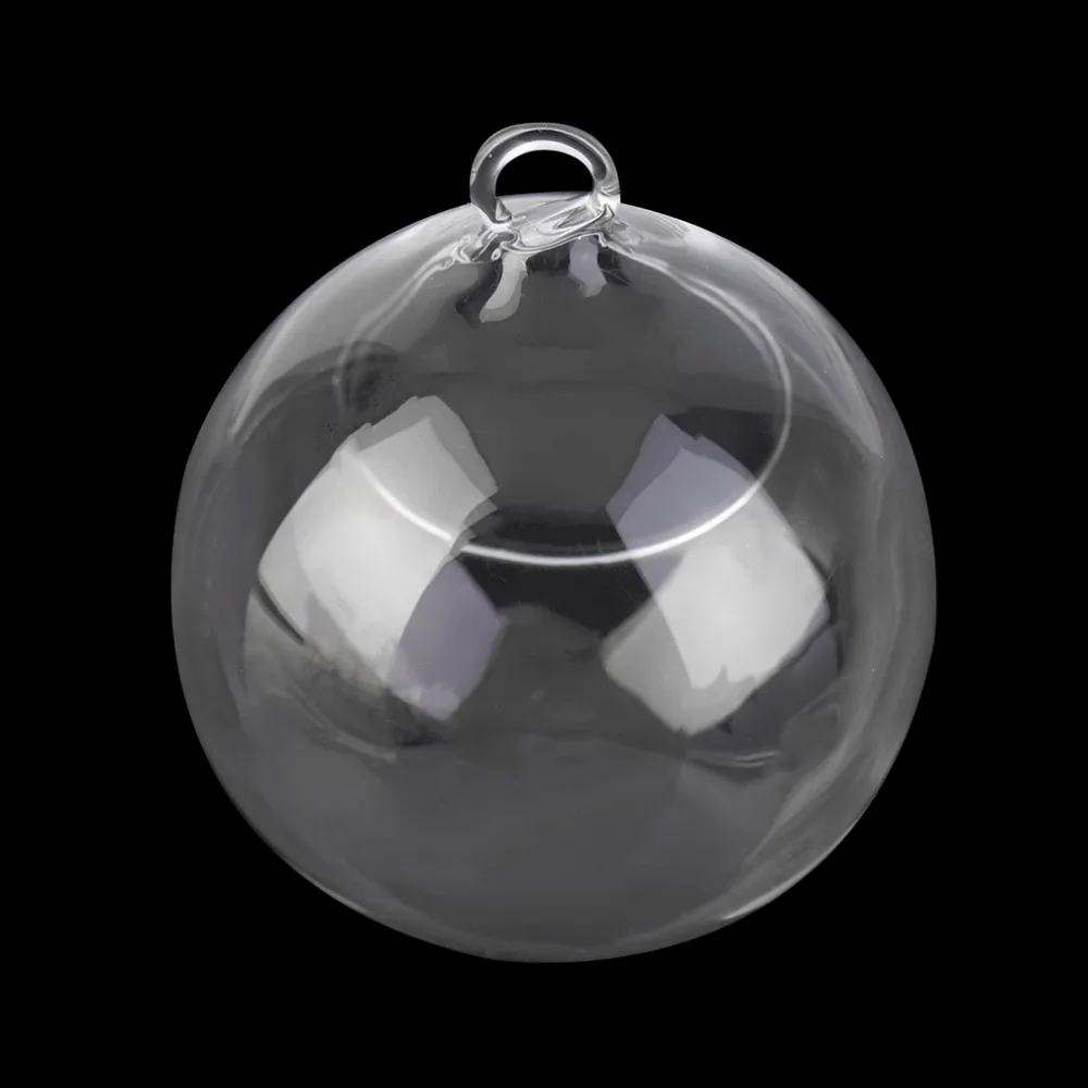 8cm Hanging Glass Flowers Plant Vase Stand Holder Terrarium Container