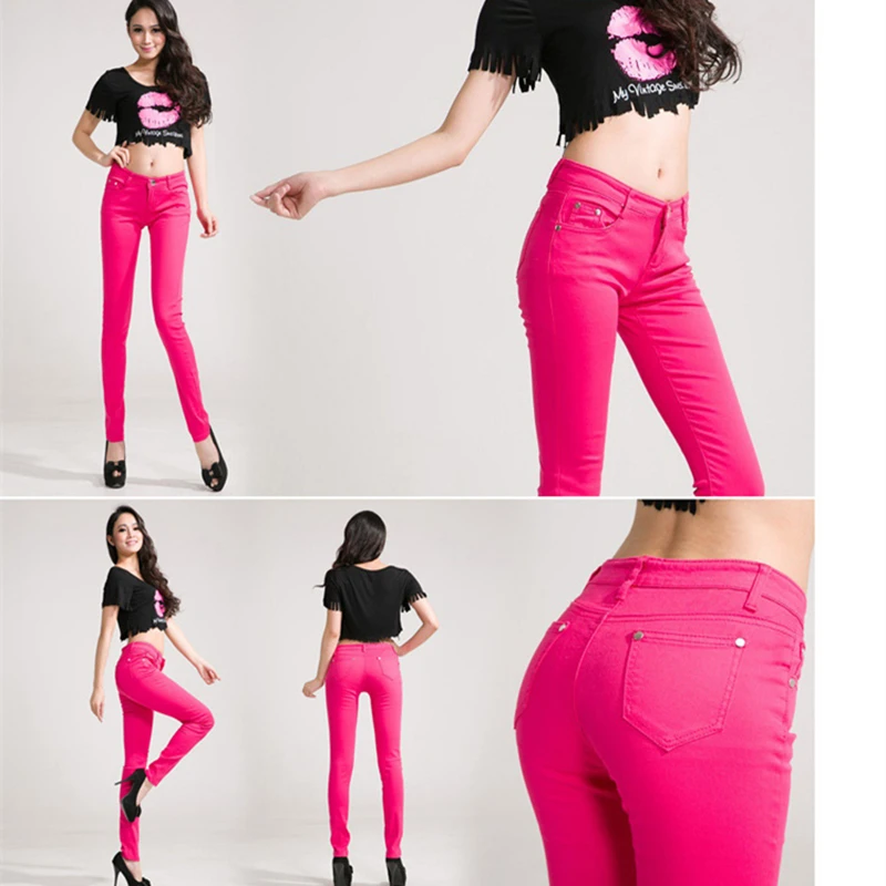 

Women's Candy Pencil Pants women leggings Trousers Stretch Pants Women Slim Ladies Jean pantalon femme broeken pantalones mujer