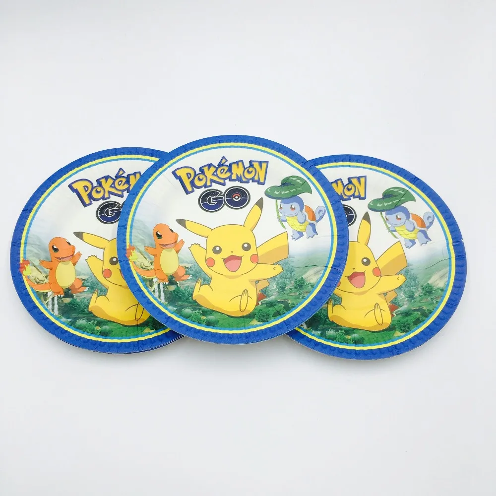 60 шт./лот POKEMON GO посуда Детские вечерние подарки на день рождения с днем Покемон