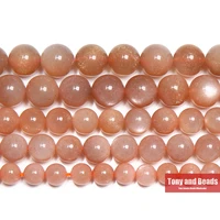 natural peach sunstone round loose beads 15 strand 6 8 10mm pick size for jewelry making