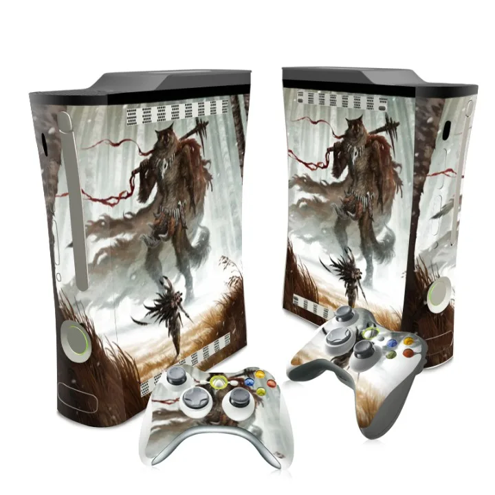 Винил ПВХ для Xbox 360 жира консоли и 2 шт. контроллеры крышка стикера кожи всего тела