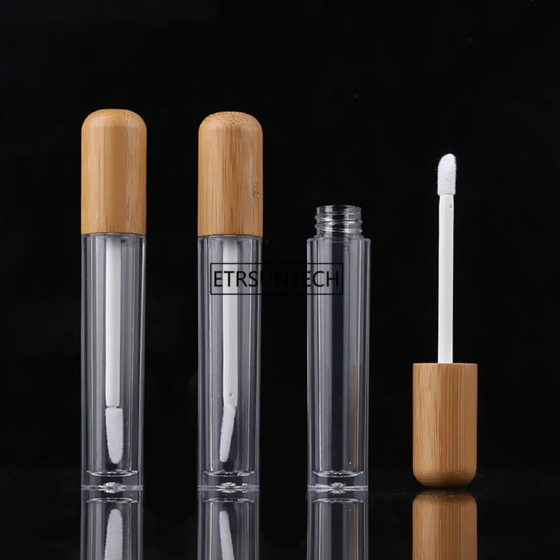 

100pcs 5ml Bamboo Lip Gloss Tube Makeup Bottle Cosmetic Eyeliner Eyelash Tube Refillable Container F3268