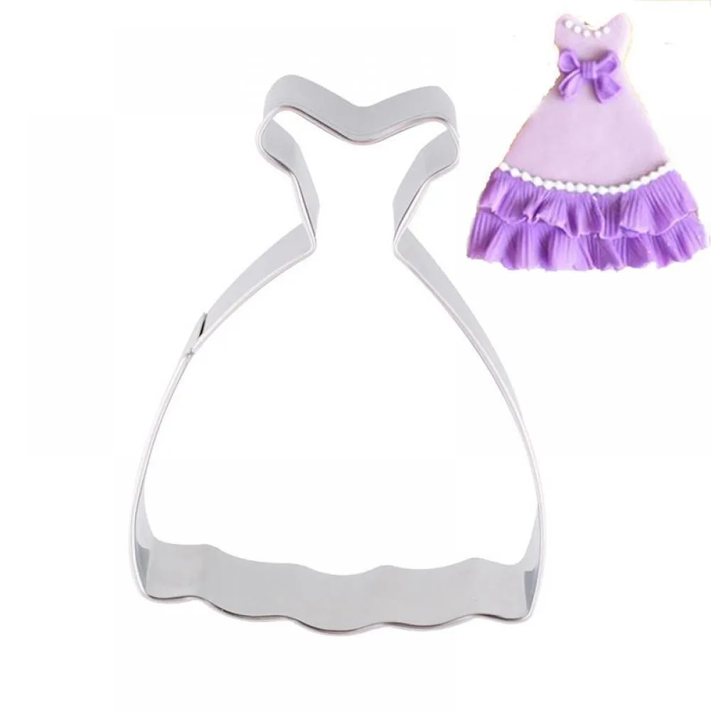 Бисквит Фондант для печенья и торта Форма платья форма выпечки Инструменты