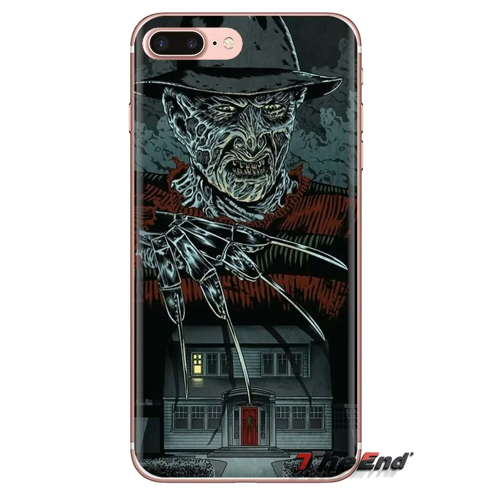 Soft Transparent Cases Covers For iPod Touch Apple iPhone 4 4S 5 5S SE 5C 6 6S 7 8 X XR XS Plus MAX freddy krueger |