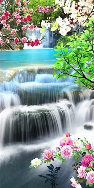 1244 EverShine DIY Diamond Painting Cross Stitch Scenery Picture Of Rhinestones Diamond Embroidery Waterfall Mosaic Home Wall Decor - Цвет: 1244