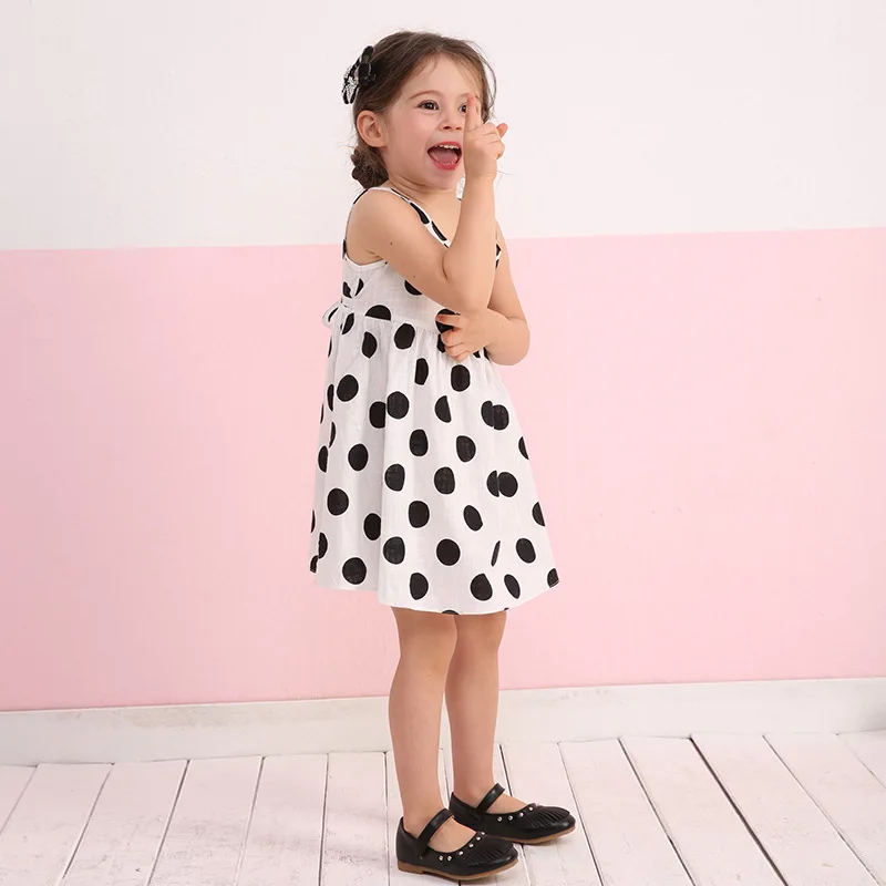 2018 New Summer Wave point Girls Kids Dress Cotton Cute Children Party Sleeveless Dresses D056 | Детская одежда и обувь