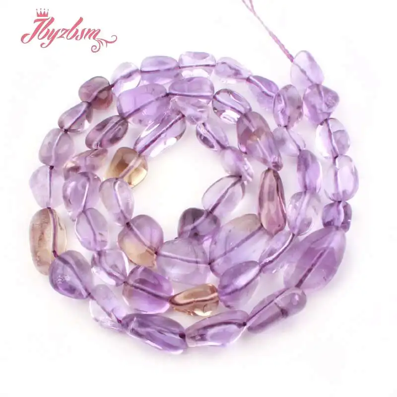 Ametrine 4x6x5-8mm нерегулярный, свободной формы натуральный камень разделитель для DIY ожерелье ювелирные изделия для создания браслетов 1" - Цвет: Ametrine