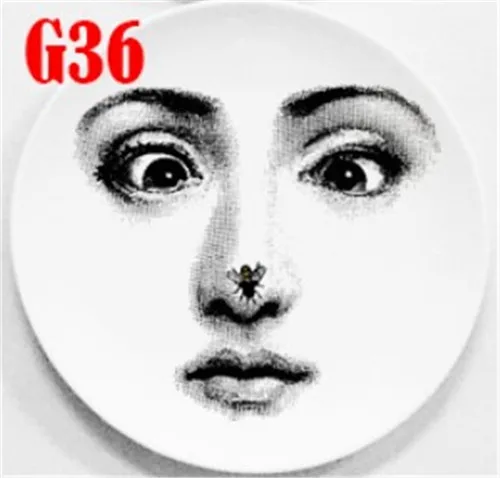 36 Италия Милан креативная узор rosenthal Piero fornasetti пластины керамика стене висит украшение фоновая панель для искусства номерной знак - Цвет: 36