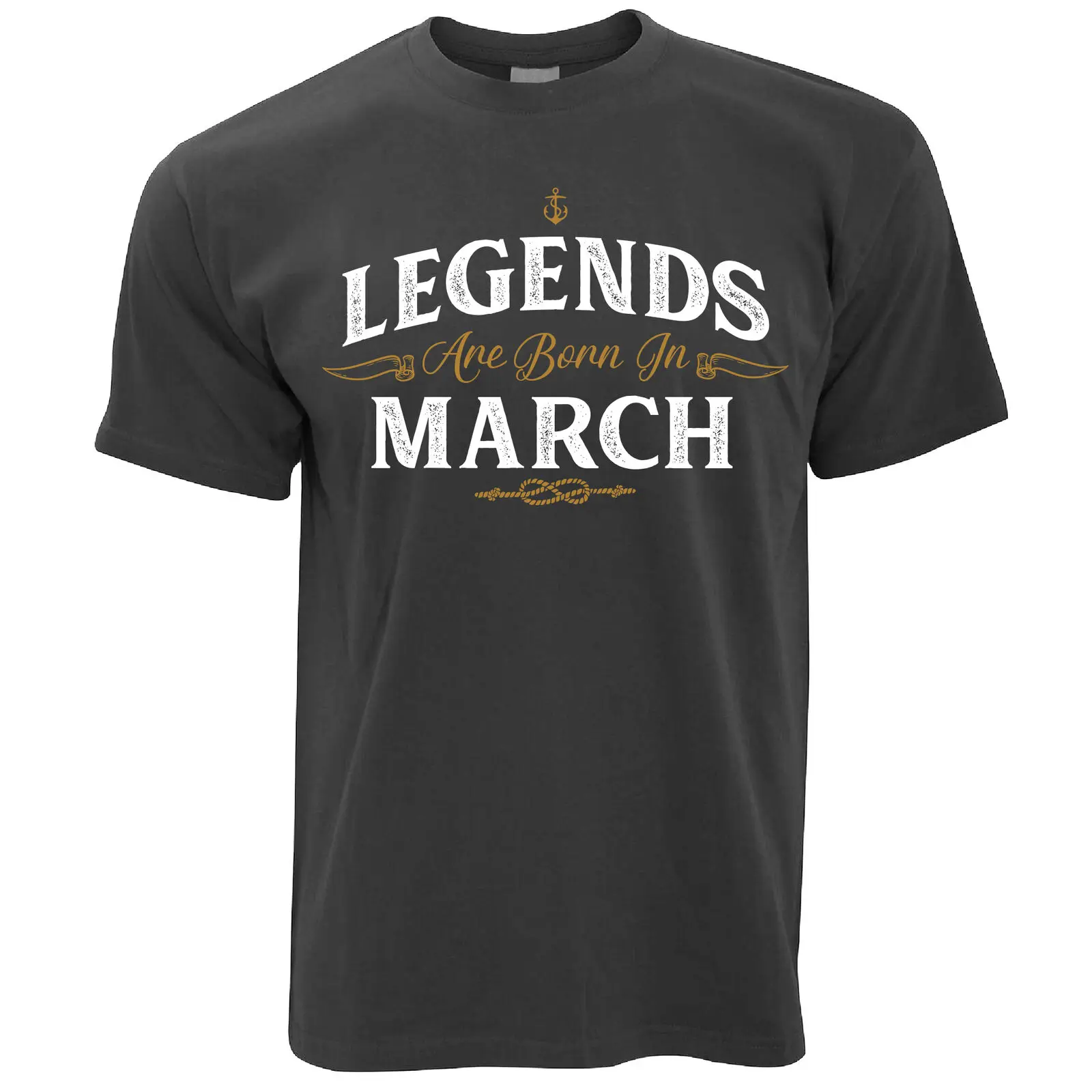 

2019 Fashion Birthday T Shirt Legends Are Born In March Year Novelty Slogan Gift Tee