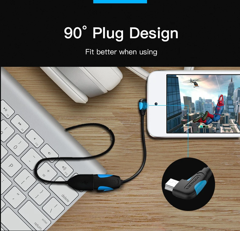 Vention OTG адаптер Micro USB/USB 2.0 конвертер OTG кабель для Android Samsung Galaxy Xiaomi Планшеты компьютера на флэш- Мыши клавиатура клавиатура переходник микро usb на usb usb кабель otg кабель