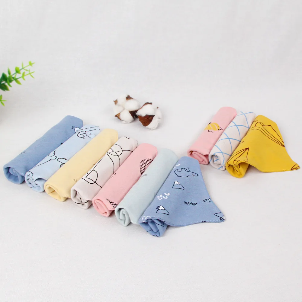 3 шт./лот Детские нагрудники из чистого хлопка удобные треугольные Pro-skin для