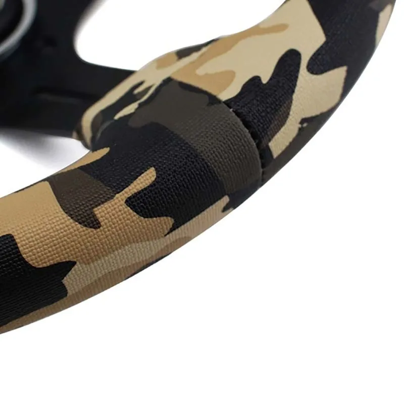 14 дюймовые спортивные рулевые колеса ND Camo из ПВХ кожи для дрифта|Рулевые и
