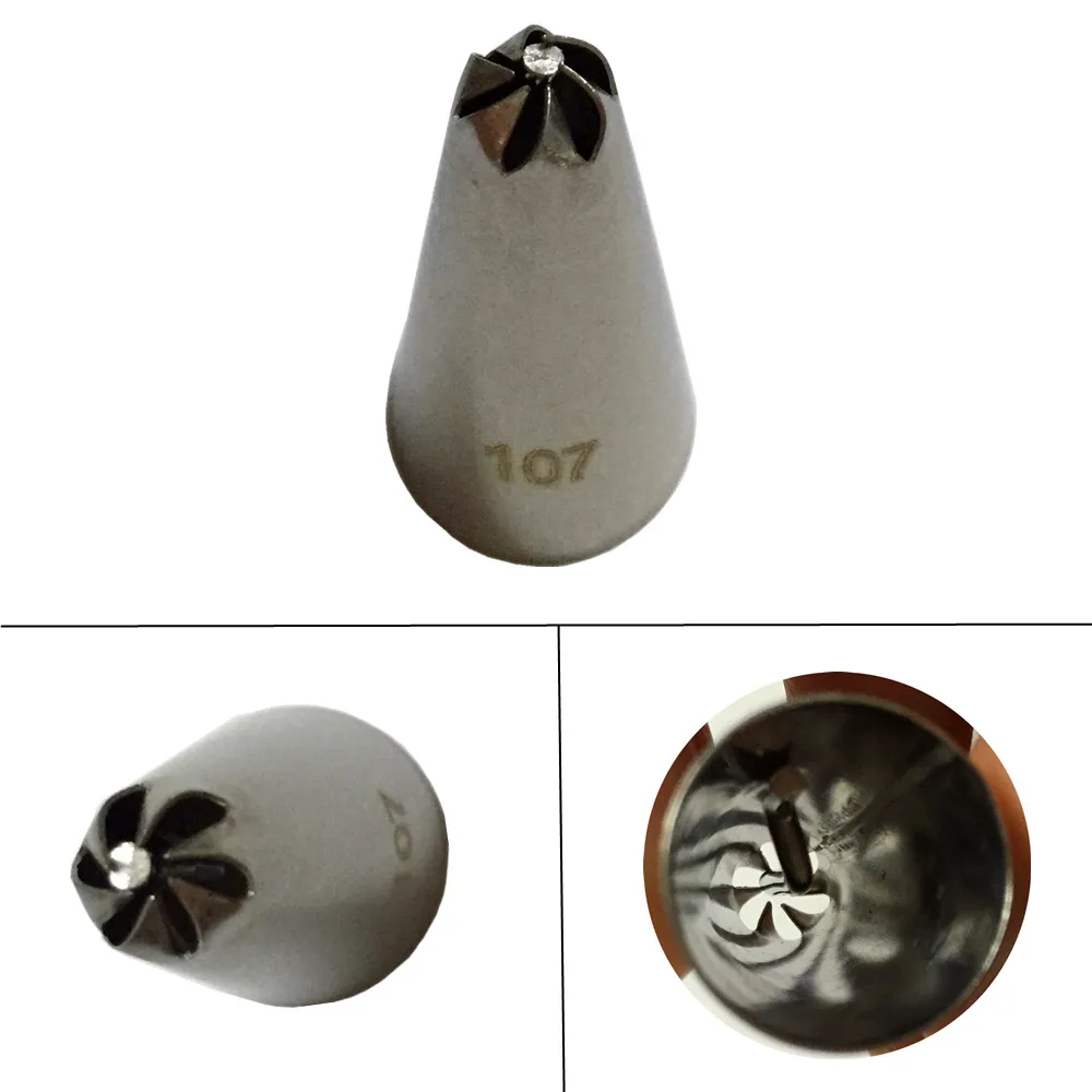 

1 PCS Flower Cream Nozzle Pastry Stainless Steel Icing Piping Nozzles Tips Cakes Decorating Baking tools Pastry Decorating Tips