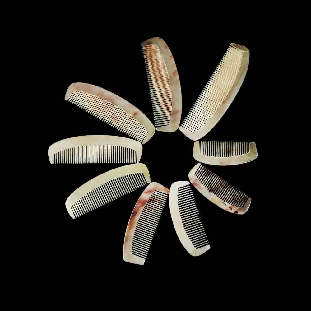 Антистатическая щетка для волос расчески из бычьего рога 9 размеров 1 шт.| |