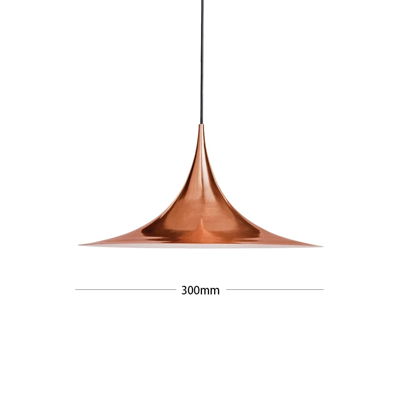Streamlined Horn Hanging Lamp Designer of Minimalist Danish Hanging Lamp Restaurant Modern Bar Soft Lustres Pendentes Lighting - Цвет корпуса: copper  30cm