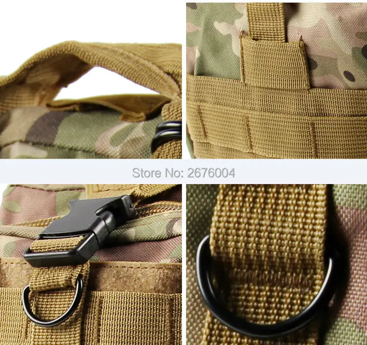 Tactical Molle 3P Assault Backpack Outdoor Sports Military Camping Hiking Climbing Rucksack Trekking Hunting Bag