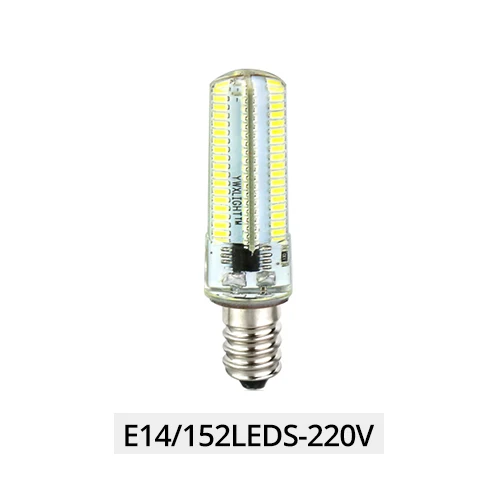 E14 152LED Foxanon LED G4 G9 E14 светильник светодиодный лампочка тусклая освещение SMD3014 AC 220 V лампы в форме свечи свет заменить Галогенные лампы прожектор люстра - Испускаемый цвет: E14 152LED