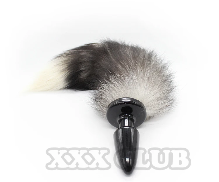 Фетиш фетиш силиконовый хвост кошки и лисы с анальной пробкой фаллоимитатор