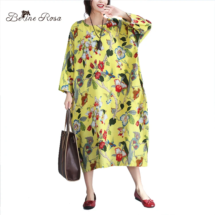BelineRosa 2017 Женская одежда из натурального хлопка с цветочным принтом свободное