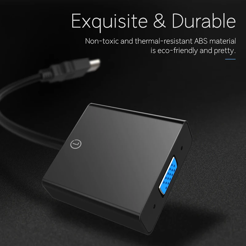 LINGCHEN HDMI to VGA Adapter для ТВ ноутбука адаптер PS4 Pro 1080 P цифровой аудио конвертер кабель |