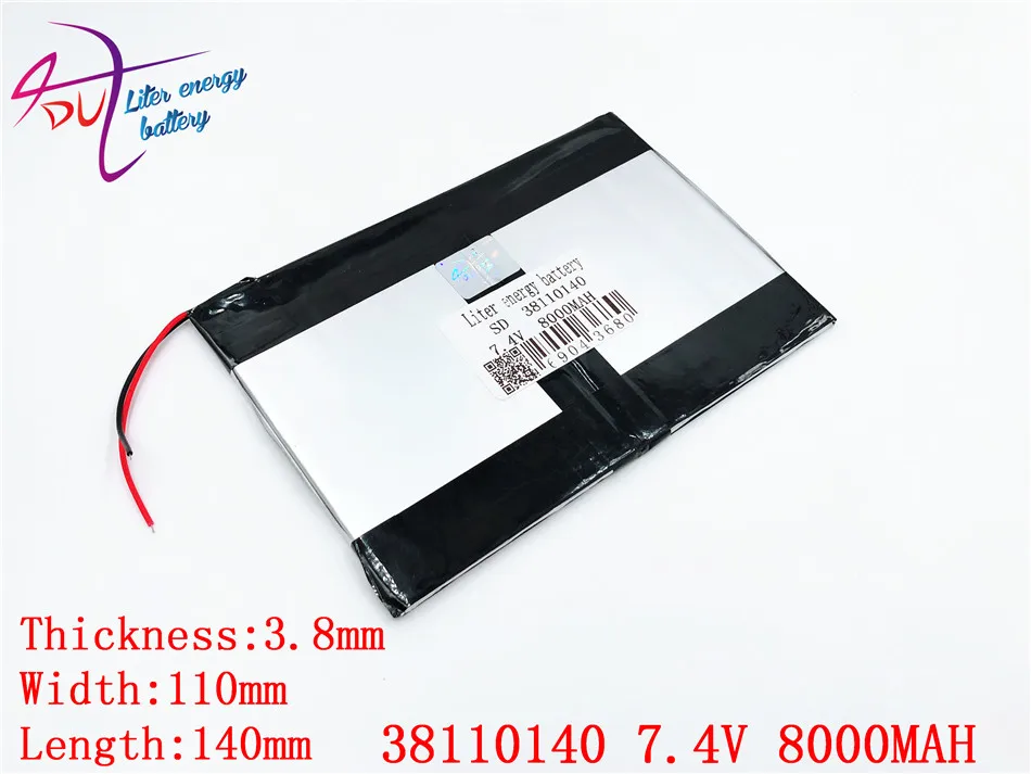 Liter energy battery 7 4 V 6 Ah 8000 mah сверхтонкая батарея среднего планшета большой емкости