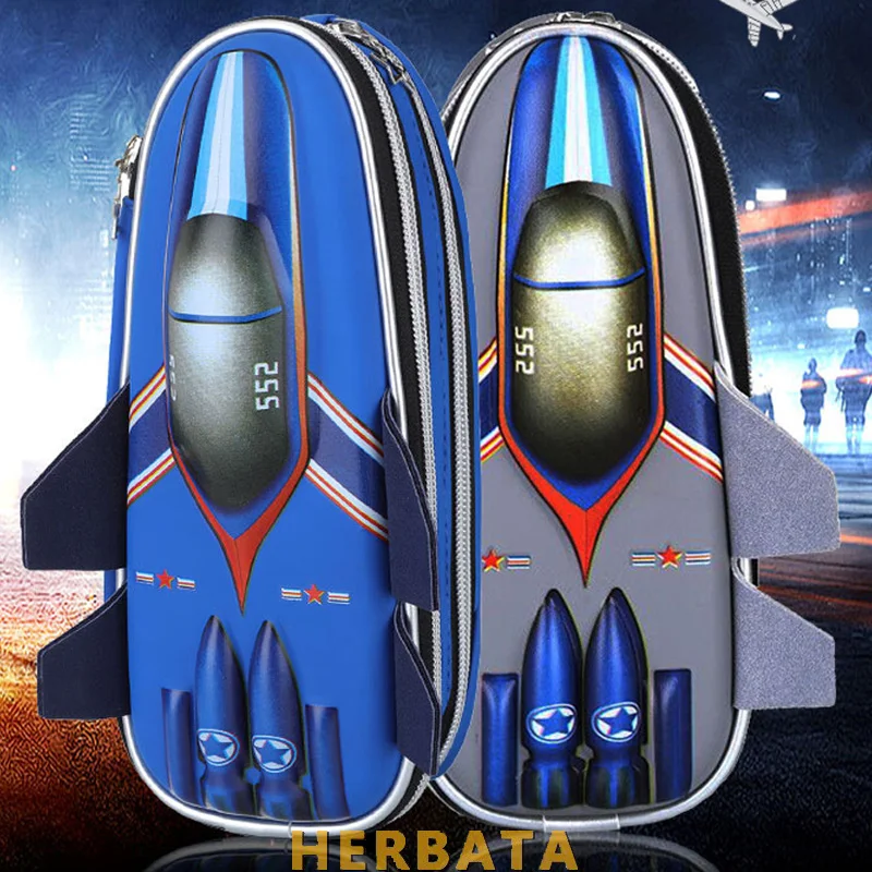 Чехол для карандашей с самолетом школьная сумка ручек и большой классный пенал