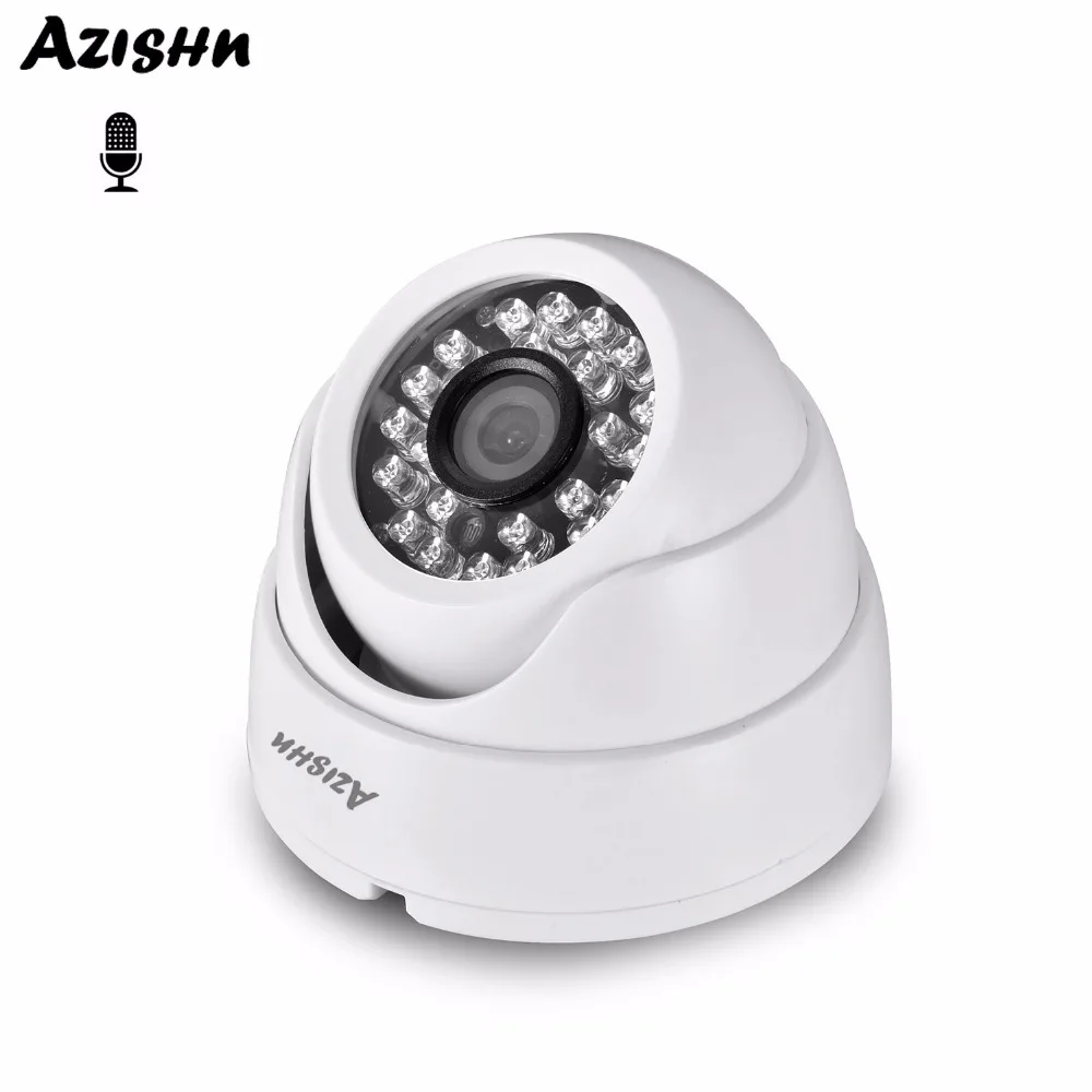 AZISHN 2MP в режиме реального времени 25FPS безопасности аудио IP Камера 1080P ONVIF CCTV Крытая