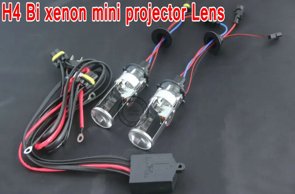 Бесплатная доставка новейший продукт H4 HID Bi xenon H/L объектив проектора для
