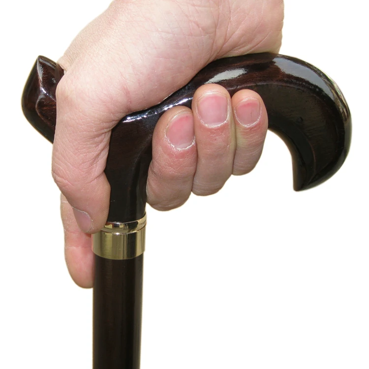 Мягкая деревянная трость с ковриком для пожилых людей прогулочная Короткая