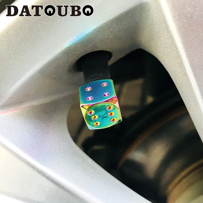 DATOUBO 16 шт. алюминиевые многонеоновые цветные кости дизайн крышки автомобильных колесных дисков, автомобильная шина мотоцикла колпачки клапана, колпачок для пылеудалителя