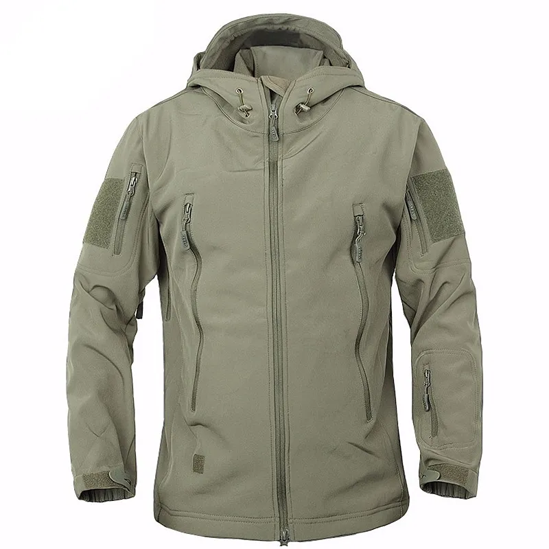 Акула soft shell Тактический размера плюс куртка мужская водонепроницаемая теплая