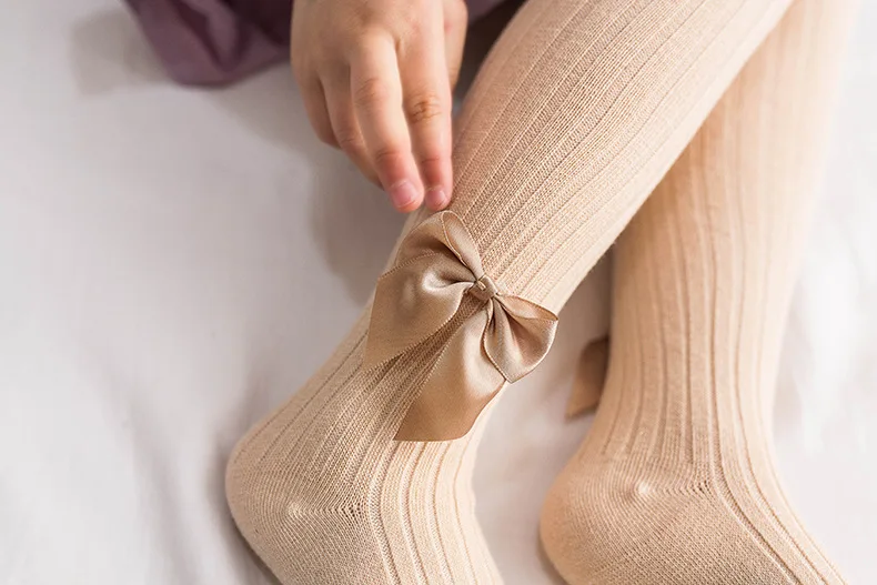 2-12 Years Spring and Autumn New Pure Cotton Baby Pantyhose Baby Girl Tights Stockings Butterfly Knitwear Children's Pantyhose