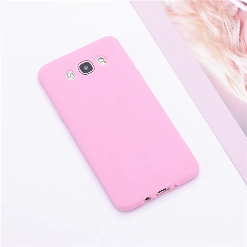 Pink Силиконовый чехол s для samsung Galaxy J7 j710 J710F карамельный цвет силиконовый мягкий ТПУ чехол для телефона для samsung J7 - Цвет: Pink