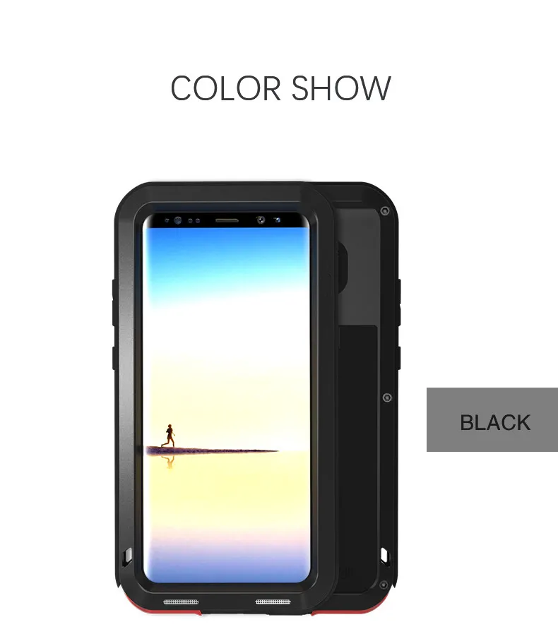 Водонепроницаемый металлический чехол LOVEMEI для Samsung Galaxy Note 8 LOVE MEI защита от