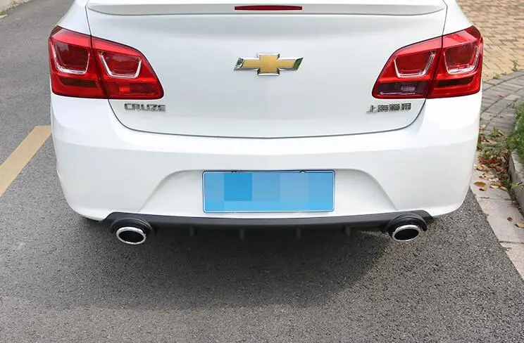 Для Cruze автомобильные аксессуары защита заднего бампера двойной диффузор спойлер для Chevrolet Cruze бампер задний спойлер