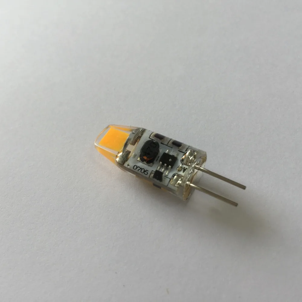 Двухконтактные светодиодные лампы 2 Вт G4 0705 COB 300-350LM AC/DC10V-20V теплый белый или