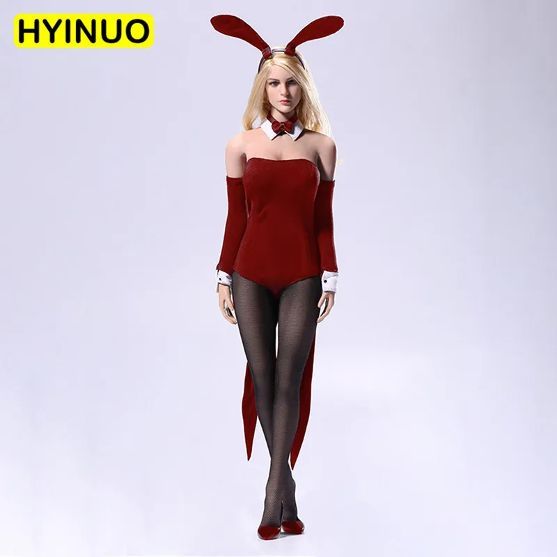 

2 Colors 1/6 Scale F25 Sexy Bunny Girl Female Sexy Tuxedo Bunny Girl Clothes Clothing Set For 12" Action Figure Female Body