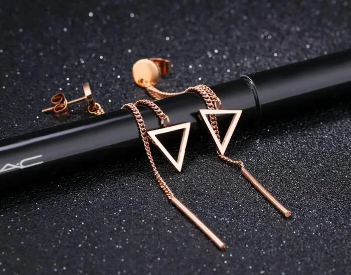 2017 самые популярные Нержавеющая сталь палку кисточкой ежедневно носить Серьги