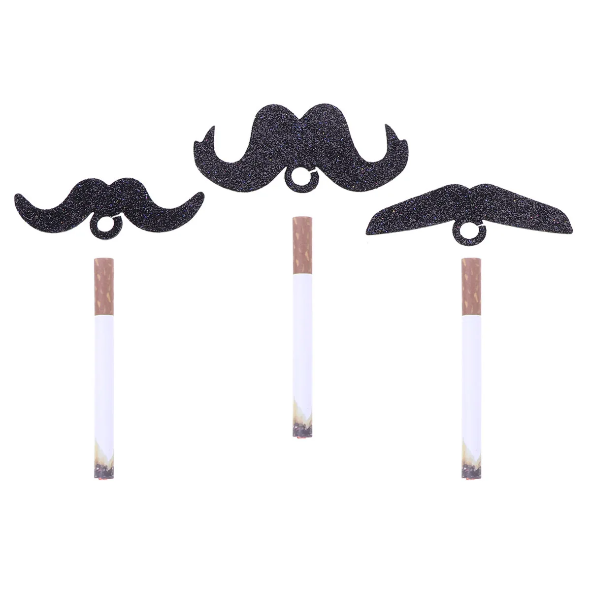 Прочные самоклеющиеся поддельные черные бороды из синтетического волокна для