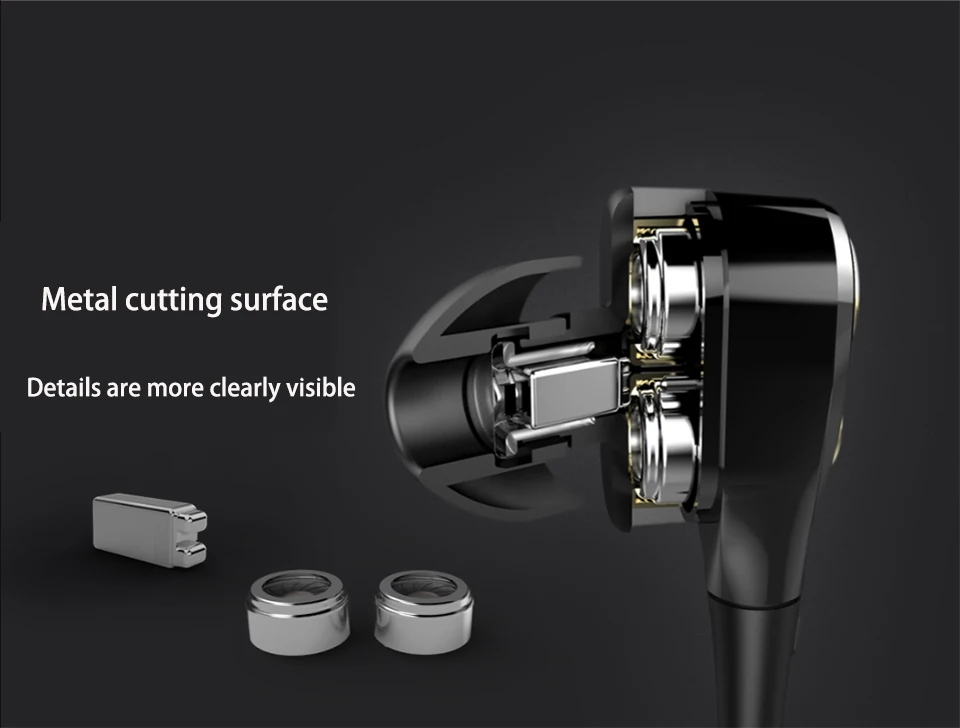Uiisii ba-t8s 2dd+ 1BA 6 unidades tecnologa hbrida auriculares HiFi ruido estreo con micrfono Monitores auricular origina