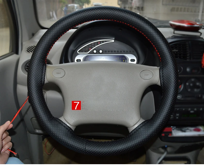 Мягкая искусственная кожа 38 см с иглами и ниткой|car wheel cover|wheel coverwheel cover braid |