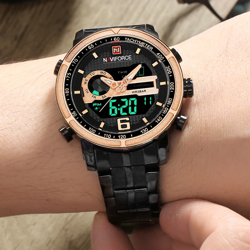Naviforce Для Мужчин's Спортивные часы лучший бренд класса люкс светодиодный