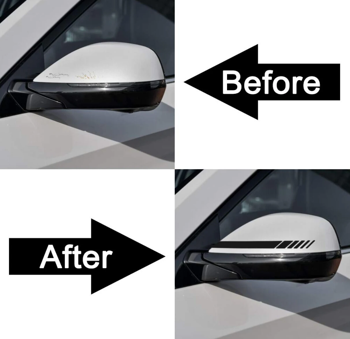 2 шт. Автомобильная виниловая наклейка зеркала заднего вида для lada solaris hyundai renault